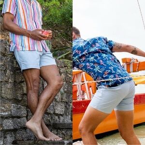 Chubbies Originals The Altitudes Shorts 5.5” Size Small Casual Light Blue.  3